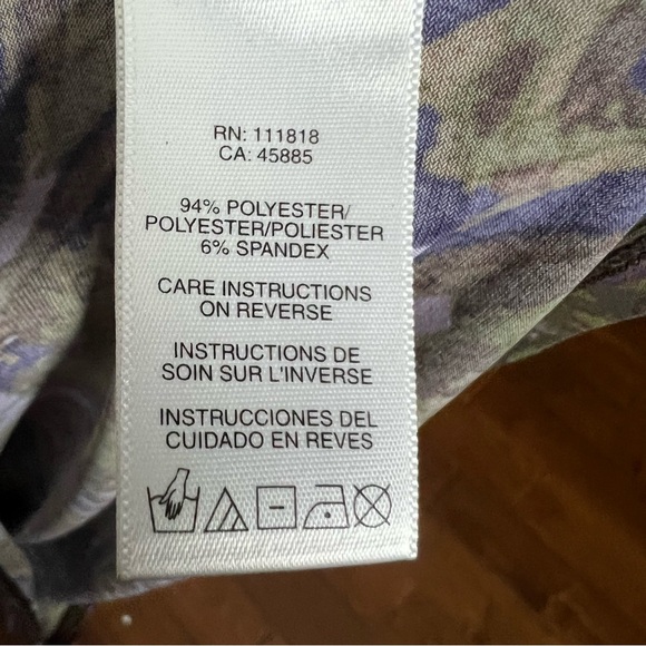 Michael Michael Kors Embellished Bell Sleeve Tunic Mini Dress Brown Paisley L - Picture 6 of 7